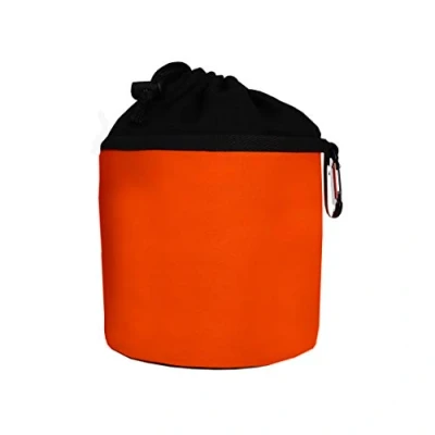 Image de Sac à pinces linge en coton suspendre/avec mousqueton rouge vif