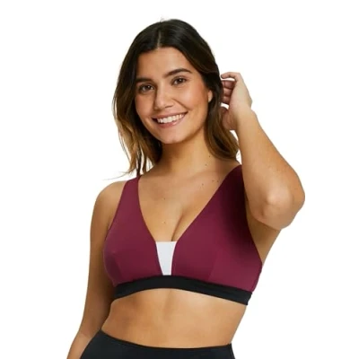 Image de SANS COMPLEXE Femme Beyond The Beach Haut Maillot De Bain Armatures, Colorblock Prune, 50 52 EU