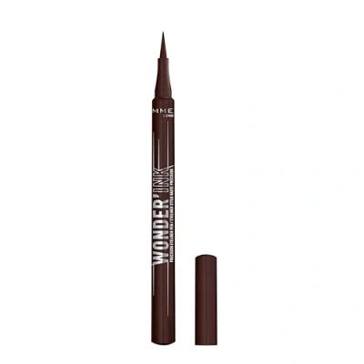 Image de Rimmel Wonder&#039;Ink, 002 Spiced Chestnut, Brown, Eyeliner, Eyeliner Pen, Precision Matte Finish, High Pigment, All Day Wear, Waterproof, Smudge proof, 1ml (0.03oz)