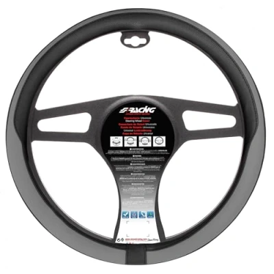 Image de Simoni Racing Tidy CVT/43GR Housse de volant noir, gris 37 39cm Similicuir