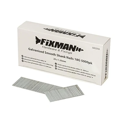 Image de Fixman 585359 5000 clous galvanisés lisses calibre 18 25 x 1,25 mm