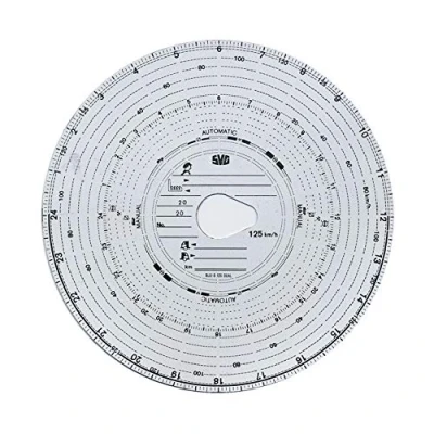 Image de Lot de 3 Disques tachymétrique Diagramme à 125 KM/H Tacho feuilles Contrôle 12524 tachygraphe chronotachygraphes
