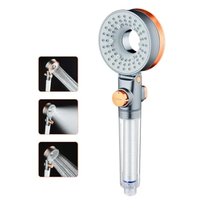 Image de Pommeau de Douche Economie D&#039;eau, Anti Calcaire Douchette avec Filtre, Haute Pression Pomme 3 Modes Jet, SPA