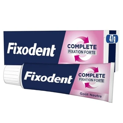 Image de Fixodent Complete Goût Neutre Crème Adhésive Pour prothèses Totales &amp; Partielles 47ml