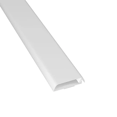 Image de D Line Goulotte Passe Câbles, Cache Câble Mural, Plateau de Rangement Câbles Téléviseur, Peut Se Peindre, Autocollant, Modèle Monobloc à Charnière 1 x 60mm (L) 15mm (H) 1M Blanc