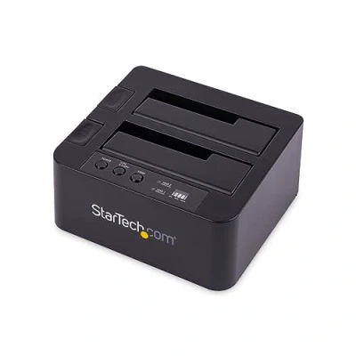 Image de StarTech.com Duplicateur de Disques Durs Autonome, Cloneur/Copieur HDD/SSD à 2 Baies, Station d&#039;Accueil pour USB 3.1 (10Gbps) vers SATA III, Docking Duplicator (SDOCK2U313R)