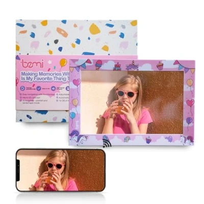 Image de Bemi Cadre Enfant &quot;Rêve Rose Fantastique&quot; Photo Intelligent 10,1 Pouces avec WiFi et Application Frameo