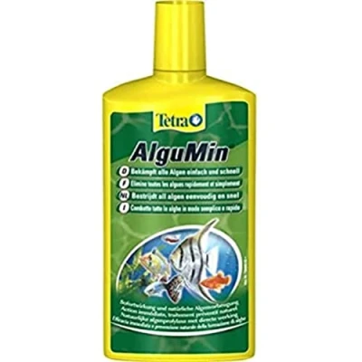 Image de Tetra AlguMin Elimine rapidement tous types d’algues Traitement et prévention Formule liquide Préserve la flore de l’aquarium Pour tout aquarium d’eau douce 500 ml