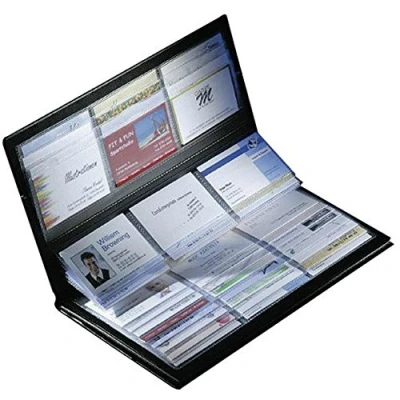 Image de SIGEL VZ175 Porte cartes de visite, jusqu&#039;à 288 cartes, 9 x 5,8 cm, noir