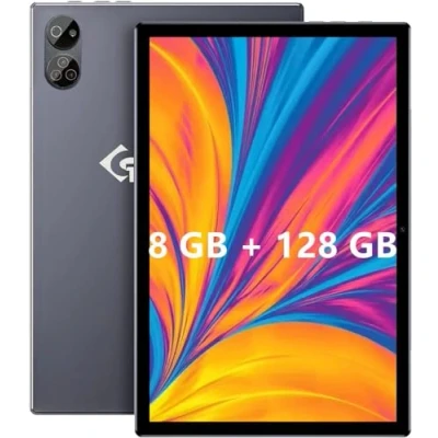 Image de Tablette Android 10,1&quot; 8 Go + 128 (1 to TF), Octa Core, 2,5 GHz, Appareil Photo MP 13 MP, 4G LTE, WiFi, Type C (Violet) (Noir, GB)