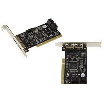 Image de KALEA INFORMATIQUE Carte contrôleur PCI 4 + 2 Ports SATA eSATA avec Chipset SIL3114. Disques indépendants ou en grappe Raid 0 1 0+1