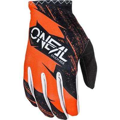 Image de O&#039;NEAL Gants de Cyclisme et Motocross Enfants MX MTB DH FR Downhill Freeride Matériaux durables Flexibles, Paume ventilée Gant Matrix Youth Burnout Noir Orange Taille M