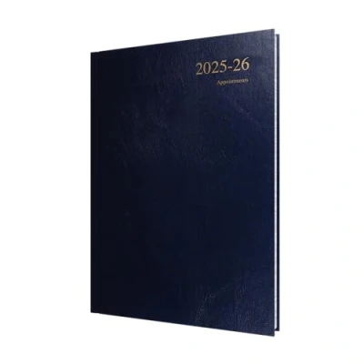 Image de Collins Essentials ESSA41M.65 2526 Agenda de rendez vous journalier 12 mois avec couverture rigide Bleu foncé Format A4