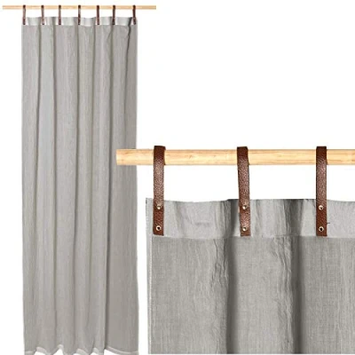 Image de JEMIDI Rideau avec Oeillets 135 x 245 cm en Coton et Polyester œillets intégrés à accrocher Lavable Machine