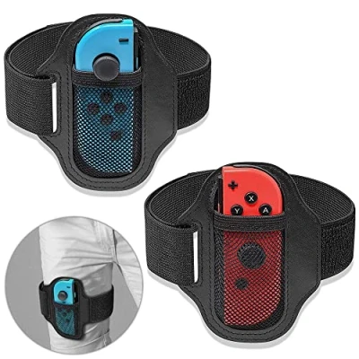 Image de HAOBIN 2 PièCes Sangle De Jambe pour Switch Bande Universelle Compatible avec Ring Fit Adventure Sangles éLastiques RéGlables