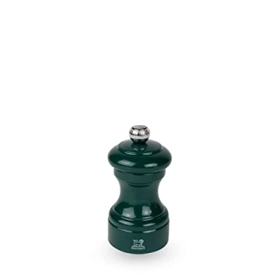 Image de PEUGEOT Moulin à Poivre Bistro 10 cm Réglage Classique En Bois Labellisé PEFC Fabrication Française Coloris Laqué Vert Forêt