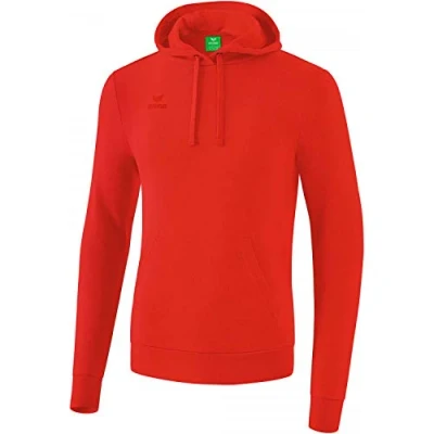 Image de Erima Basic Uni Sweat à Capuche Homme Rouge FR: L (Taille Fabricant: L)