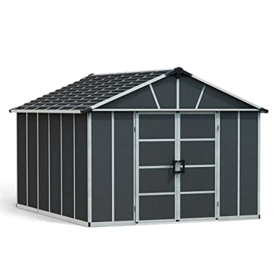 Image de Canopia by Palram Abri de Jardin en Kit Yukon 13.1m², Cadre Aluminium, Panneaux Polycarbonate, Gris