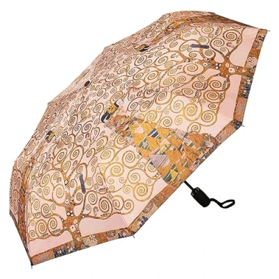 Image de VON LILIENFELD Parapluie de poche Gustav Klimt Arbre Vie et attente Art Coupe vent Ouverture fermeture automatique Stable Léger Compact, multicolore, L50/D100