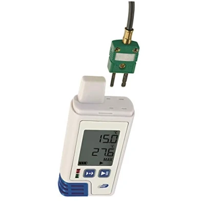 Image de TFA Dostmann Enregistreur de données pour température et humidité LOG210 TC, 31.1061.02, mémoire 60 000 ensembles données, interface USB, sortie PDF, certificat ISO, blanc