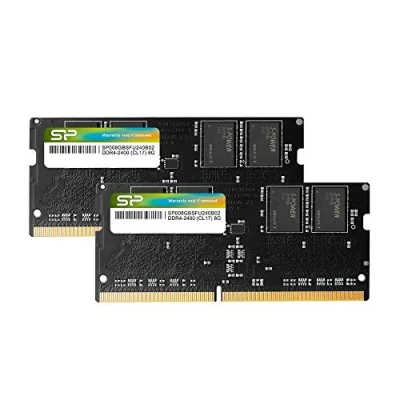 Image de Silicon Power Lot de 2 Barrettes mémoire DDR4 RAM 2400 MHz PC4 19200 260 Broches 1,2 V CL17 pour Ordinateur Portable 16 Go