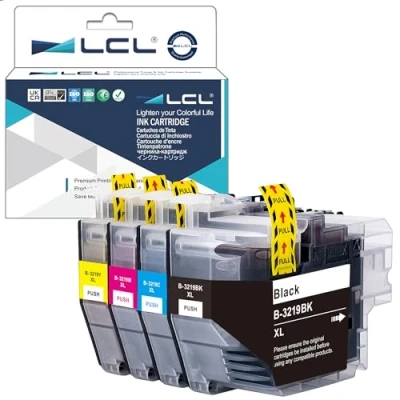 Image de LCL LC3217 LC3219XL Cartouche d&#039;encre Compatible pour Brother LC3219XLBK LC3219XLC LC3219XLM LC3219XLY MFC J5330DW J5335DW J5730DW J5930DW J6530DW J6930DW(4 Pack)