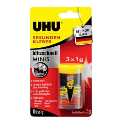 Image de UHU Power Glue Ultra rapide Minis Liquide 3 x 1 g flüssig