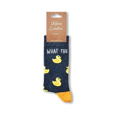 Image de Urban Eccentric Chaussettes unisexes What The Duck Cadeau 1 paire riches en coton de qualité supérieure Nouveauté Cadeaux, multicolore, Taille unique