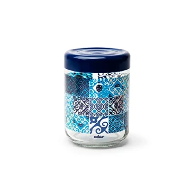 Image de Excelsa Majolique Blue Bocal avec couvercle, 800 Ml., Verre