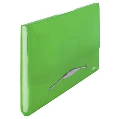 Image de Rexel Choices 2115666 Classeur extensible translucide A4 6 compartiments Capacité 300 feuilles Vert