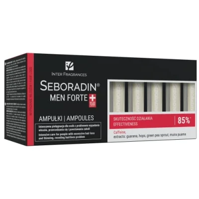 Image de Seboradin Ampoules FORTE pour Hommes, Anti chutes, Traitement Intensif de Calvitie, 14 5,5 ml