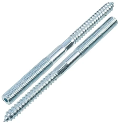 Image de AERZETIX C75896 Lot de 12 vis à double filetage M10x140 mm goujon patte en acier