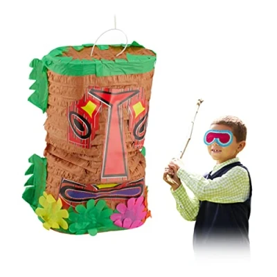 Image de relaxdays Piñata Tiki, remplir pour Un Anniversaire, à Suspendre, Amusant Petits &amp; Grands, Multicolore, 10031480