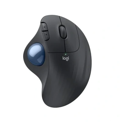 Image de Logitech Ergo M575S Souris trackball sans Fil, Ergonomique Fil avec Bluetooth et dongle chiffré, contrôle Confortable par Le Pouce, Suivi précis Fluide, pour PC/Mac Graphite