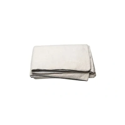 Image de David Fussenegger Plaid Blanc Brut en Coton 150 x 200 cm avec Point décoratif Moelleux