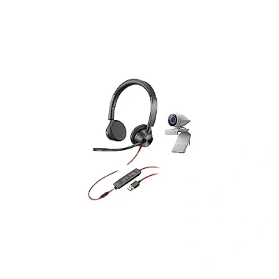 Image de POLY Webcam Studio P5 &amp; casque Blackwire 3325 USB A/Jack 2 écouteurs