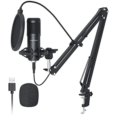 Image de SUDOTACK Micro à Condensateur USB, Microphone Cardioïde PC Professionnel pour Podcasting, Enregistrement, Youtube, Home Studio, Voix Off