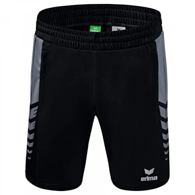 Image de Erima Mixte Six Kurze Wings, Noir/Slate Grey, L EU