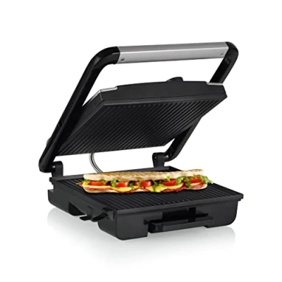 Image de Appareil à paninis Princess noir brossé Multifonction Surface de cuisson 30 x 27 cm 2 portions 000 W