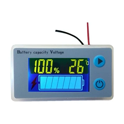 Image de Voltmètre Multifonction 10 100V LCD De Capacité Batterie Avec Affichage La Température (12V)