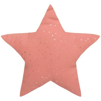 Image de Atmosphera Coussin Enfant Berlingot étoile Coton Rose Terracotta 40x40 cm