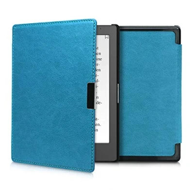Image de kwmobile Étui Compatible avec Kobo Aura Edition 1 Coque à Rabat magnétique Tablette eReader Similicuir pétrole