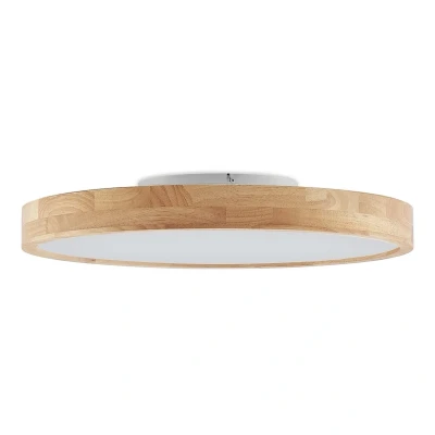 Image de LED Plafonnier Lanira à intensité variable (Moderne) en Marron Bois e. a. pour Salon &amp; Salle manger (1 lampe,à), bois, plafonnier, lampe