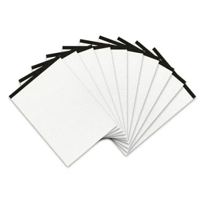 Image de Landre 100050632 Lot de 10 Bloc notes 50 pages sans couverture Format A4 Papier perforé et quadrillé 60 g/m² (fin) bois page feuilles à carreaux