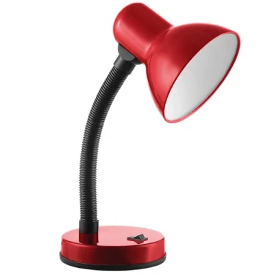 Image de Virone FUPI Lampe de Bureau 40W E27 Acier + Plastique Source Lumineuse Remplaçable (rouge)