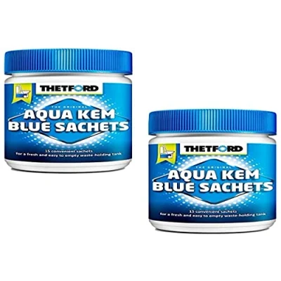 Image de Thetford Mixte LOT 2 X Aqua KEM Blue SACHETS WC, bleu, Grande EU