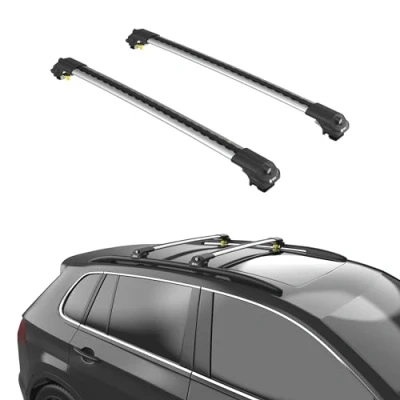 Image de TURTLE Tortue pour Barres de Toit Dacia Duster (HS) 2014 2017 Air1 Gris