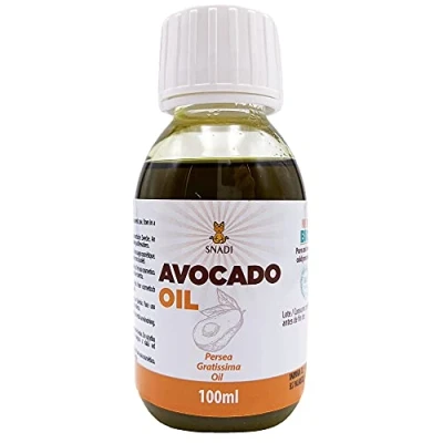 Image de Snadi Huile d&#039;Avocat Pure, Vierge 100ml Pressée à Froid, Certifiée BIO Antioxydant, Hydratant Pour Peau Sèche et Cheveux Cassants Antioxydant