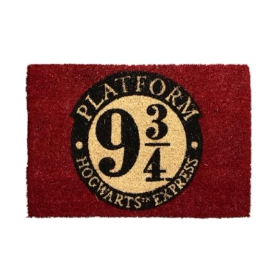 Image de SD TOYS Paillasson Harry Potter, avec Symbole Platform 9 3/4, Tapis d&#039;Entrée en Fibre de Coco et Vinyle Antidérapant, 60 x 40 cm, Épaisseur 17 mm, Grenat