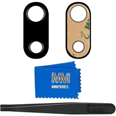 Image de MMOBIEL Lentille en Verre pour Caméra Arrière Compatible avec iPhone 7 Plus / 8 Vitre Appareil Photo Double Face Adhésif Pincettes et Chiffon Inclus Noir